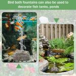 Bird Bath Fountain Bubble Outdoor Rock Water with Electric Pump for Hummingbird