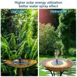 Solar Power Fountain Submersible Water Pump Floating Bird Bath Garden Pond Pool