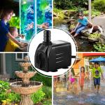 CWKJ Fountain Pump 400GPH Submersible Water Pump Durable 25W Outdoor Fountain