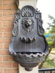 Outdoor Wall Fountain LED Classic Vintage Lion Head Style Patio Garden Waterfall