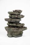 Tiered Water Fountain Outdoor W/9 White LEDs Resin Yard Decor