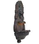 Outdoor Wall Fountain LED Classic Vintage Lion Head Style Patio Garden Waterfall