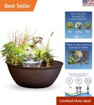 AquaGarden Mini Pond Kit with LED Waterfall Fountain - Indoor & Outdoor Elegance