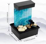 Tabletop Fountain with Light Battery/USB Operated Mini Indoor Water Fountain Zen
