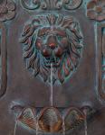 Outdoor Wall Fountain LED Classic Vintage Lion Head Style Patio Garden Waterfall