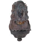 Outdoor Wall Fountain LED Classic Vintage Lion Head Style Patio Garden Waterfall