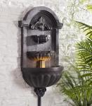 San Pablo Indoor/ Outdoor Wall Fountain with Bronze Finish, Classic Style, 35" H