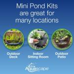 AquaGarden Mini Pond Kit with LED Waterfall Fountain - Indoor & Outdoor Elegance
