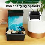 Tabletop Fountain with Light Battery/USB Operated Mini Indoor Water Fountain Zen