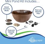 AquaGarden Mini Pond Kit with LED Waterfall Fountain - Indoor & Outdoor Elegance
