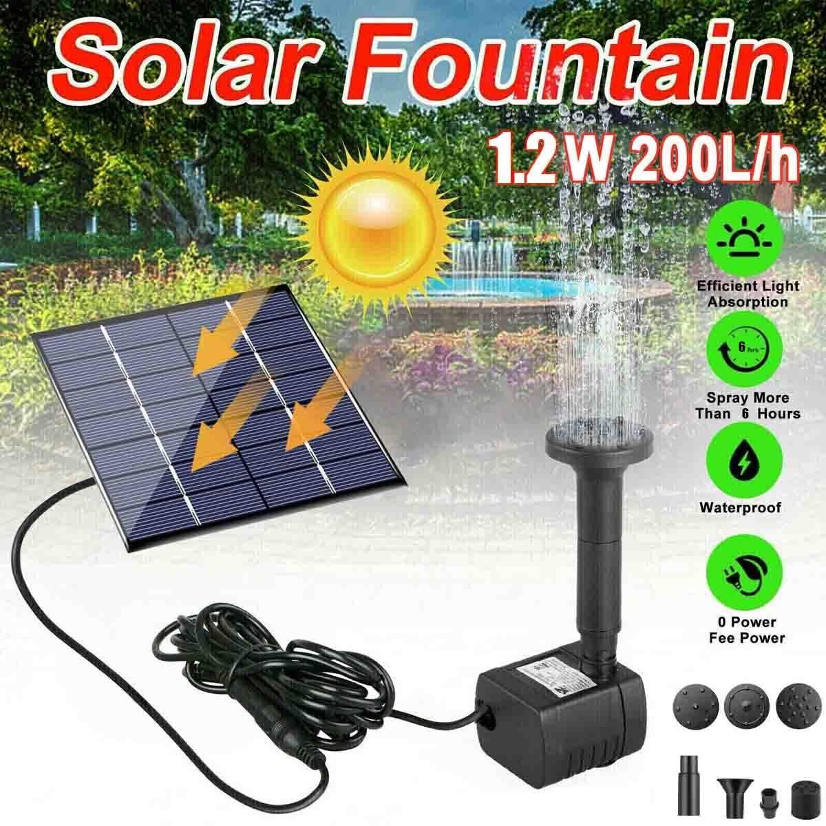 Mini Solar Fountain Solar Water Fountain for Pond Small Pool Garden Decoration