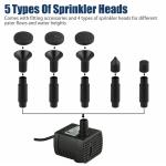 Solar Fountain Pump Outdoor Kit w/ 5 Nozzles for Bird Bath Pond Garden Fish Tank