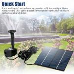 Mini Solar Fountain Solar Water Fountain for Pond Small Pool Garden Decoration