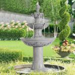 48inH Outdoor Water Fountain Cascading Resin with Pump for Patio Yard