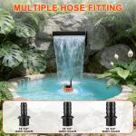 850GPH Pond Waterfall Fountain Pump for Water Garden, Outdoor Ponds and Water Fe