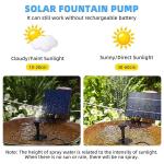 Mini Solar Fountain Solar Water Fountain for Pond Small Pool Garden Decoration