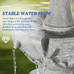 48inH Outdoor Water Fountain Cascading Resin with Pump for Patio Yard