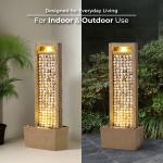 Teamson Home Coastal Seashells Design Outdoor Water Fountain–Warm Glow Lighting