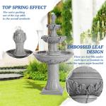 48inH Outdoor Water Fountain Cascading Resin with Pump for Patio Yard