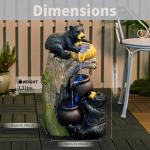 Bear Outdoor Water Fountain with LED Lights Cascading Fountains Outdoor NEW