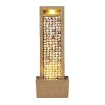 Teamson Home Coastal Seashells Design Outdoor Water Fountain–Warm Glow Lighting