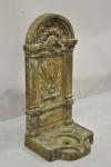 French Neoclassical Style Cast Iron Serpent Trident Garden Wall Water Fountain