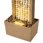 Teamson Home Coastal Seashells Design Outdoor Water Fountain–Warm Glow Lighting