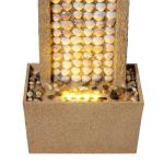Teamson Home Coastal Seashells Design Outdoor Water Fountain–Warm Glow Lighting