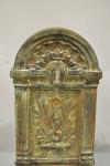 French Neoclassical Style Cast Iron Serpent Trident Garden Wall Water Fountain