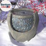 13" Water Fountain Outdoor, Electric Resin Fountains with LED Lights and Blue Se