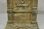 French Neoclassical Style Cast Iron Serpent Trident Garden Wall Water Fountain