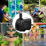 CWKJ Fountain Pump 400GPH Submersible Water Pump Durable 25W Outdoor Fountain