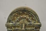 French Neoclassical Style Cast Iron Serpent Trident Garden Wall Water Fountain