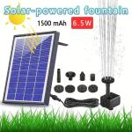 AISITIN 6.5W Solar Fountain Pump, Built-in 1500mAh Battery,Multi-application