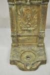 French Neoclassical Style Cast Iron Serpent Trident Garden Wall Water Fountain