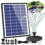 AISITIN 6.5W Solar Fountain Pump, Built-in 1500mAh Battery,Multi-application