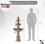 Outdoor Water Fountain 51 Inch 3-Tier Garden Fountain with Pump, Weather Resista
