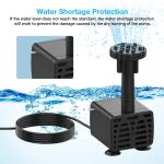 AISITIN 6.5W Solar Fountain Pump, Built-in 1500mAh Battery,Multi-application