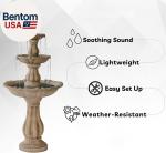 Outdoor Water Fountain 51 Inch 3-Tier Garden Fountain with Pump, Weather Resista