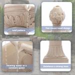 Grepatio Italian Outdoor Water Fountain, 48" H Waterfalls with Pump, 3-Tier Roman Pillar Garden Fountain, Indoor/Outdoor Modern Floor Standing Water Fountains for Garden, Patio, House Decor