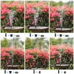 AISITIN 6.5W Solar Fountain Pump, Built-in 1500mAh Battery,Multi-application