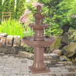 MAGIC UNION Outdoor Garden Water Fountains, 48.4" H Italian Style Fountains and Waterfalls Outside, 3-Tier Large Bubbler Cascading Indoor Floor Water Fountain Features with Pump for Home Yard Decor