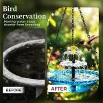ValueAgain Solar Cascade Hanging Bird Bath Fountain, Outdoor Hanging Bird Bath with Solar Fountain, Large Humming Bird Baths are Suitable, with Solars Pump & Bowl,for Outdoor, Gardens,Blue