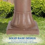 MAGIC UNION Outdoor Garden Water Fountains, 48.4" H Italian Style Fountains and Waterfalls Outside, 3-Tier Large Bubbler Cascading Indoor Floor Water Fountain Features with Pump for Home Yard Decor