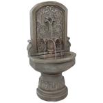 Sunnydaze Lovely Lily Polyresin Outdoor Wall Water Fountain with Lights