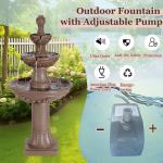 Haverchair Outdoor Pineapple Italian Water Fountain - 48.4" H Floor Bubbler Garden Waterfalls Fountain, 3 Tiered Cascading Freestanding Garden Fountain for Indoor, Yard, Lawn and Garden Décor