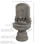 Sunnydaze Lovely Lily Polyresin Outdoor Wall Water Fountain with Lights