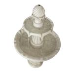 Christopher Knight Home 37.4"H 2-Tier Outdoor Fountain, Pedestal Cascading Water Feature, White