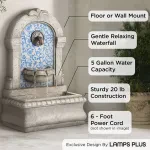 Manhasset Modern Cascading Outdoor Wall Water Fountain 30 1/4" for Yard Garden