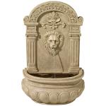 Royal Lion Face 31" High Large Italian Indoor Outdoor Decor Sand Stone Wall Fountain Statue Outside Garden Patio